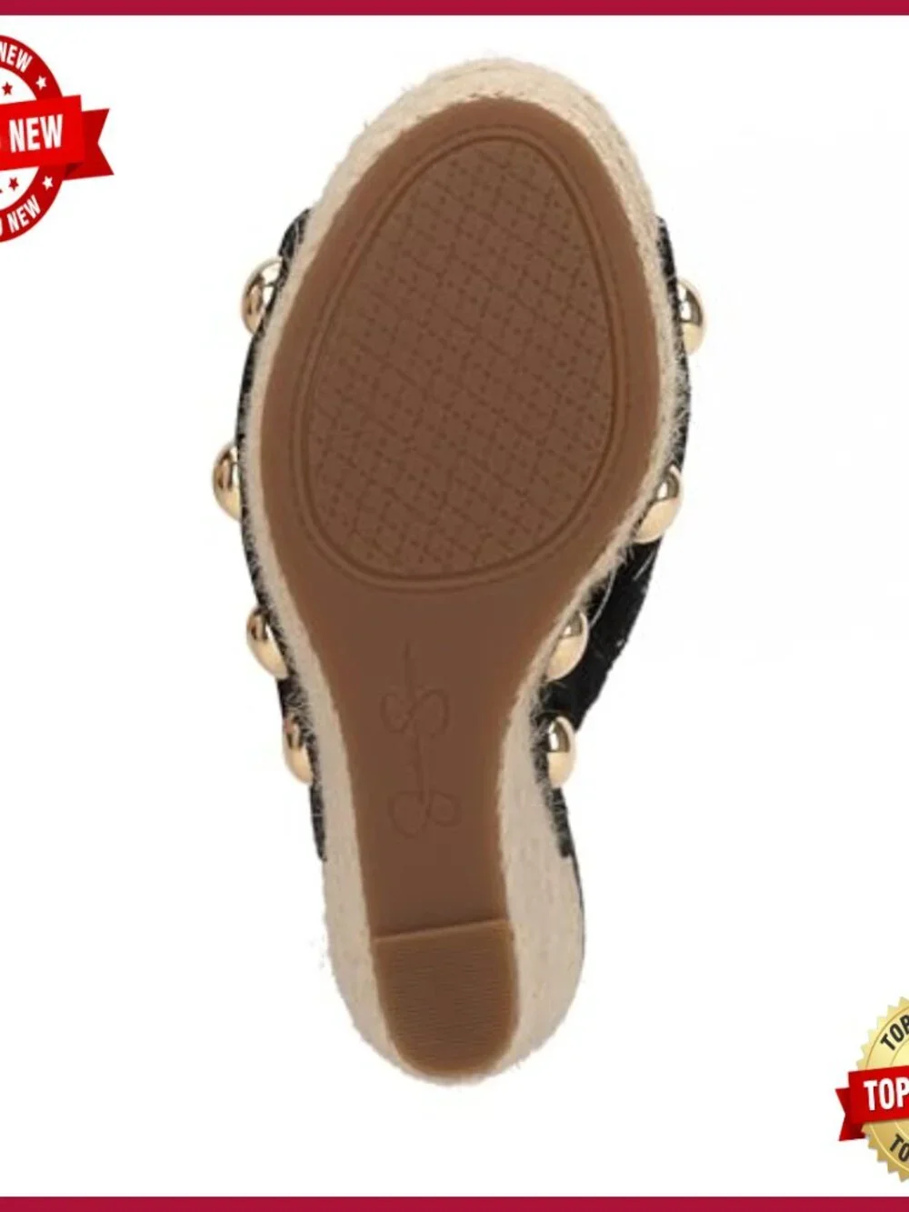 Studded Espadrille Wedge Sandal Peep Toe Ankle Strap Suede Dress